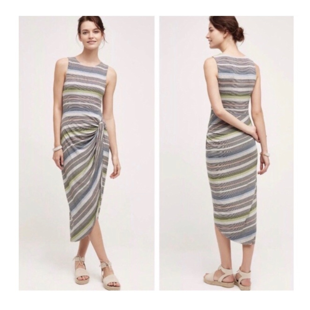 bailey 44 - gathered striped midi dress